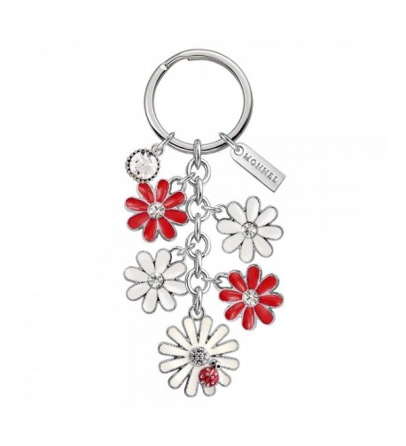 Monnel Flowers Ladybug Keychain Velvet